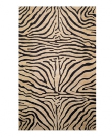 Journey to the savannah. The stunning Seville collection produces a dramatic textural effect and visual undulations by combining hand carving and hooking techniques with color blending and ombre shading. Rich beige and black contrast to produce a striking zebra pattern. Exotic, contemporary chic. Journey to the savannah. The stunning Seville collection produces a dramatic textural effect and visual undulations by combining hand carving and hooking techniques with color blending and ombre shading. Rich beige and black contrast to produce a striking zebra pattern. Exotic, contemporary chic.