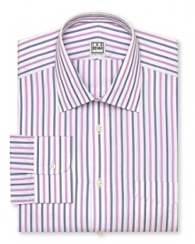 Ike Behar Alternating Stripe Dress Shirt - Classic Fit