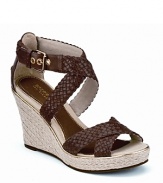 In chic braided leather, the Harbordale wedges supply dressed-up summer style. From Sperry Top-Sider.