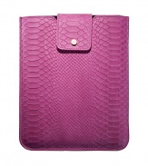 This sleek, stylish, python-embossed leather case has a snap tab and chamois-cloth lining to secure and protect your iPad.Accommodates all iPad models and many other tabletsLeather8.5 X 10Made in USA