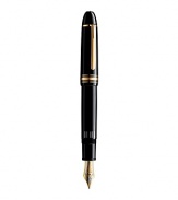 Exquisite gold detailing speaks to the luxe opulence of this well-crafted fountain pen from the ever artful Montblanc.