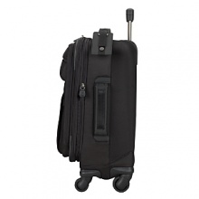 Comfort grip, one-touch dual-trolley aluminum handle system locks into two different positions, 41 & 39, to accommodate travelers of various heights. Spacious main packing area expands 2.5 for additional packing capacity and features lockable zippers sliders. Removable zippered tri-fold suiter holds several garments and reduces wrinkling. Interior features a zippered lid pocket, hanging pocket for additional organization and compression straps to secure folded items. Removable Attach-a-Bag strap secures an additional bag to the front of the upright for consolidated travel. Comfort grip, one-touch dual-trolley aluminum handle system locks into two different positions, 41 & 39, to accommodate travelers of various heights. Spacious main packing area expands 2.5 for additional packing capacity and features lockable zippers sliders. Removable zippered tri-fold suiter holds several garments and reduces wrinkling. Interior features a zippered lid pocket, hanging pocket for additional organization and compression straps to secure folded items. Removable Attach-a-Bag strap secures an additional bag to the front of the upright for consolidated travel.