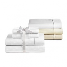 Sheets sold only in sets. The same amazing sheets as our Essential Percale solid collection, printed with a white swiss dot. Timeless and versatile, our percale cotton sheets provide cool, comfortable sleeping. Percale cotton is known for its fine weave, which gives these sheets their crisp texture. Our Essential Percale collection is made for those who love the fresh look and feel of a classic sheet. Sheets sold only in sets. The same amazing sheets as our Essential Percale solid collection, printed with a white swiss dot. Timeless and versatile, our percale cotton sheets provide cool, comfortable sleeping. Percale cotton is known for its fine weave, which gives these sheets their crisp texture. Our Essential Percale collection is made for those who love the fresh look and feel of a classic sheet.