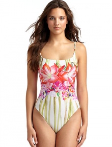 THE LOOKA vibrant floral bouquet printed on the frontSpaghetti shoulder straps crisscross at backPadded cupsAcrylic bead accentsTHE MATERIAL80% polyamide/20% elastaneCARE & ORIGINHand washImported THE LOOKA vibrant floral bouquet printed on the frontSpaghetti shoulder straps crisscross at backPadded cupsAcrylic bead accentsTHE MATERIAL80% polyamide/20% elastaneCARE & ORIGINHand washImported