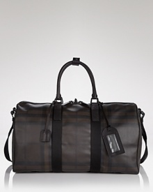Take this Burberry weekender on upstate jaunts for classic-meets-cool jetsetter appeal. Take this Burberry weekender on upstate jaunts for classic-meets-cool jetsetter appeal.