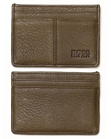 Maintain your slim silhouette with a fine leather card holder that holds all your essentials without weighing you down. Maintain your slim silhouette with a fine leather card holder that holds all your essentials without weighing you down.