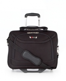 A best bet for the jet set, this full-featured rolling tote from Delsey is built for today's traveler. Incredibly organized and feather light, it helps you make the most out of your trip with the carry-on convenience and easy mobility every passenger needs. 10-year limited warranty. (Clearance) A best bet for the jet set, this full-featured rolling tote from Delsey is built for today's traveler. Incredibly organized and feather light, it helps you make the most out of your trip with the carry-on convenience and easy mobility every passenger needs. 10-year limited warranty. (Clearance)