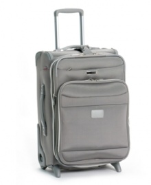 Constructed from tough ballistic nylon, this all-business suiter stands up against travel's biggest obstacles, keeping your wardrobe necessities wrinkle-free and always in top-notch condition. The ultra-light frame and expandable main compartment let you pack more and still glide effortlessly on the long-lasting ball-bearing wheels. Limited lifetime warranty. Constructed from tough ballistic nylon, this all-business suiter stands up against travel's biggest obstacles, keeping your wardrobe necessities wrinkle-free and always in top-notch condition. The ultra-light frame and expandable main compartment let you pack more and still glide effortlessly on the long-lasting ball-bearing wheels. Limited lifetime warranty.