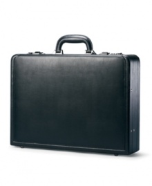 Always a classic look for a sharp approach to the business of the day. The traditional attaché features a stylish construction that beckons the timelessness of ages past with a bonded leather exterior and stunning suede interior. 3-year interior. Always a classic look for a sharp approach to the business of the day. The traditional attaché features a stylish construction that beckons the timelessness of ages past with a bonded leather exterior and stunning suede interior. 3-year interior.