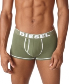 Keep your sense of style underneath it all with these bold boxer briefs from Diesel. Keep your sense of style underneath it all with these bold boxer briefs from Diesel.