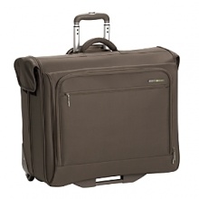 Unlike many garment bags, this superlight option has smooth wheels and a trolley handle to make it easy to arrive at your destination without a wrinkle. It's constructed of Ny-tec material backed with a vapor barrier and a fully integrated lightweight memory frame for structure and strength. Unlike many garment bags, this superlight option has smooth wheels and a trolley handle to make it easy to arrive at your destination without a wrinkle. It's constructed of Ny-tec material backed with a vapor barrier and a fully integrated lightweight memory frame for structure and strength.