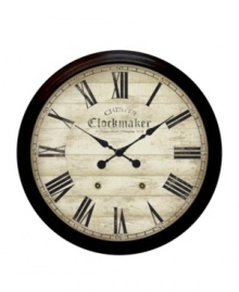 Evocative of an era when keeping time was an art this oversize piece is as stunning as it is useful. Includes a 3 year warranty. Evocative of an era when keeping time was an art this oversize piece is as stunning as it is useful. Includes a 3 year warranty.