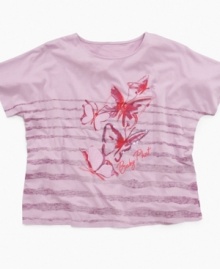 Big on style. This oversized, cropped shirt from Baby Phat is perfect for looking good on even the most casual of days. (Clearance)