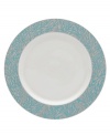 With a fresh, feminine feel and exceptional durability, the Lucille Teal salad plate delivers lasting style to every day and occasion. A fanciful pattern inspired by 1950's lace trims creamy, contemporary porcelain from Denby.
