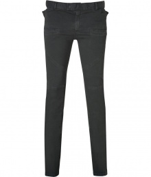Ultra cool and equally edgy, Balmains grey-green pants guarantee an urban finish to your outfit - Double slit pockets, zippered back patch pockets, zip fly, hidden hooked tab closure, belt loops - Slim fit - Wear with chunky knit pullovers and broken-in biker boots Ultra cool and equally edgy, Balmains grey-green pants guarantee an urban finish to your outfit - Double slit pockets, zippered back patch pockets, zip fly, hidden hooked tab closure, belt loops - Slim fit - Wear with chunky knit pullovers and broken-in biker boots