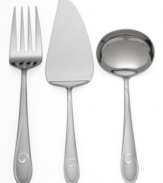 An exquisite matte finish lends gentle sheen to the signature swirl of the Ballet Ribbon collection. Crafted of 18/10 stainless steel for the finest combination of durability and lightweight grace. Includes a cold meat fork, gravy ladle and pastry server.