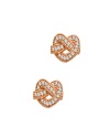 True love is like a knot that never comes undone. The cubic zirconia-encrusted hearts on these 18k rose gold vermeil pave earrings let her know just how you feel.