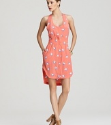 Cut25 Dress - Star Print with Gathered Waist