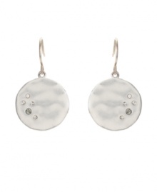 Chill out in icy circles with a frosty sheen. Kenneth Cole New York earrings feature a circular drop accented by round-cut crystals. Set in silver tone mixed metal. Approximate drop: 1-1/4 inches.