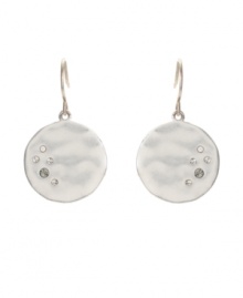 Chill out in icy circles with a frosty sheen. Kenneth Cole New York earrings feature a circular drop accented by round-cut crystals. Set in silver tone mixed metal. Approximate drop: 1-1/4 inches. Chill out in icy circles with a frosty sheen. Kenneth Cole New York earrings feature a circular drop accented by round-cut crystals. Set in silver tone mixed metal. Approximate drop: 1-1/4 inches.