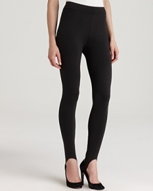 Lay the base for this season's vibrant prints and brilliant colors with these Eileen Fisher pants. The sleek silhouette boasts a stirrup finish for a lithe, long leg line. Lay the base for this season's vibrant prints and brilliant colors with these Eileen Fisher pants. The sleek silhouette boasts a stirrup finish for a lithe, long leg line.