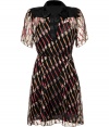 With a quirky-cool print, this adorable shirt dress from Anna Sui is a new-season must-have - Spread collar, front button half placket, short sheer sleeves, fitted bodice, full skirt, all-over toothbrush print - Style with peep-toe pumps and an oversized tote