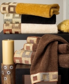 Hardly for squares, this hand towel is art for the bathroom wall. Perfect for everyday use, or creating a gallery-like guest bathroom. Hardly for squares, this hand towel is art for the bathroom wall. Perfect for everyday use, or creating a gallery-like guest bathroom.