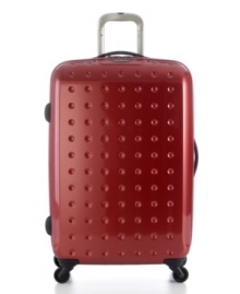 Put a modern spin on your travel plans with a strikingly designed upright that faces the stress of life on the go with a polycarbonate shell and multi-directional spinners that provide you with maximum mobility to get around the bustling crowds at your latest locale. 10-year warranty. Qualifies for Rebate