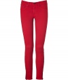Get the look of the moment in these ultra-chic skinny pants from Rag & Bone, detailed with contrast zipped ankles for that cool modern feel - Five-pocket styling, skinny leg, seamed under the knee, contrast ankle zips, comfortable mid-rise cut - Form-fitting - Pair with everything from modern knits and ankle boots to feminine tops and heels