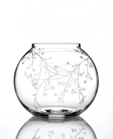 Utterly romantic, the Trousseau rose bowl from Martha Stewart Collection features a classic round shape and etched florals in clear glass. A gift the happy couple will truly cherish. Utterly romantic, the Trousseau rose bowl from Martha Stewart Collection features a classic round shape and etched florals in clear glass. A gift the happy couple will truly cherish.