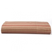 The intricate design of an antique Persian Rug in terracotta, bronze and cream tones inspires this unique Ralph Lauren flat sheet.