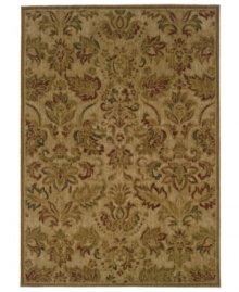A soft, beige ground is covered in beautiful shades of brown and red on this delightful rug from Sphinx. Perfect in any bedroom, dining room or living room, this tradiotional-style piece is woven from durable nylon fibers. A soft, beige ground is covered in beautiful shades of brown and red on this delightful rug from Sphinx. Perfect in any bedroom, dining room or living room, this tradiotional-style piece is woven from durable nylon fibers.
