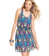 Take your style to global destinations with a racerback dress enlivened by a super colorful, tribal print! From Eyeshadow.