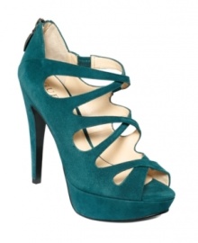 So sexy and strappy, you won't be able to sit still. GUESS's Ashmere platform sandals were made to turn heads. So sexy and strappy, you won't be able to sit still. GUESS's Ashmere platform sandals were made to turn heads.