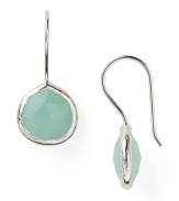 Coralia Leets has refined daytime jewelry by blending natural stones with elegantly simple construction. Here the designer combines Peruvian opal and sterling silver to create a pair of delicate drop earrings.