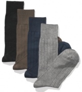 Keep your style simple with these dress socks from Perry Ellis.