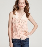Quotation: Alcee Blouse - Jade Silk Print Sleeveless