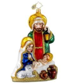 A beautiful symbol of the season, Christopher Radko's Heavenly Family ornament is crafted of mouth-blown, hand-painted glass with extraordinary color and detail. A beautiful symbol of the season, Christopher Radko's Heavenly Family ornament is crafted of mouth-blown, hand-painted glass with extraordinary color and detail.