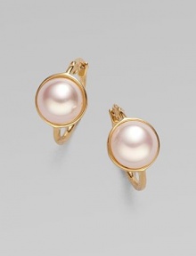Glistening mabe pearl faceted in 18K gold vermeil makes for a timeless design. Mabe pearl 18k gold vermeil Drop, about ½ Ear wire back Made in Spain 