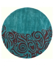 Color splash! Inspired by 1950s abstract expressionism, this Momeni area rug combines vibrant designs with the supremely soft texture of hand-tufted, hand-carved Chinese wool. In two striking tones of turquoise and maroon, this fashion-foward piece imparts a chic, contemporary feel in any space. Color splash! Inspired by 1950s abstract expressionism, this Momeni area rug combines vibrant designs with the supremely soft texture of hand-tufted, hand-carved Chinese wool. In two striking tones of turquoise and maroon, this fashion-foward piece imparts a chic, contemporary feel in any space.