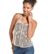 American Rag's sequined tank has an easy-breezy fit and a sequined front. Pair it with your fave jeans for laid-back styling.