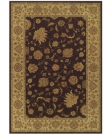 Evoking the strong look of ancient Tabriz rug designs, the Premier area rug from Dalyn is woven with intricate floral medallions in dark fudge. Made in Egypt of durable polypropylene and shimmering polyester fibers, it provides any room with captivating texture and added dimension. Evoking the strong look of ancient Tabriz rug designs, the Premier area rug from Dalyn is woven with intricate floral medallions in dark fudge. Made in Egypt of durable polypropylene and shimmering polyester fibers, it provides any room with captivating texture and added dimension.