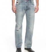 Turn on the dark. This pair from DKNY Jeans are a great break from your normal blues.