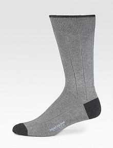 Smooth pima cotton with a contrast details and substantial stretch. Mid-calf height80% cotton/20% polyamideMachine washMade in Italy Smooth pima cotton with a contrast details and substantial stretch. Mid-calf height80% cotton/20% polyamideMachine washMade in Italy