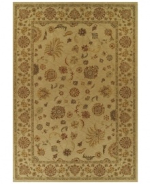 Evoking the strong look of ancient Tabriz rug designs, the Premier area rug from Dalyn is woven with intricate floral medallions in soft ivory. Made in Egypt of durable polypropylene and shimmering polyester fibers, it provides any room with captivating texture and added dimension. Evoking the strong look of ancient Tabriz rug designs, the Premier area rug from Dalyn is woven with intricate floral medallions in soft ivory. Made in Egypt of durable polypropylene and shimmering polyester fibers, it provides any room with captivating texture and added dimension.