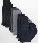 Walking in socks never felt so comfortable. Calvin Klein's microfiber cloth makes for a fashionable and functional pairing, with colors that come in black, navy, and gray.