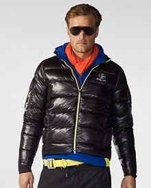 Designed to excel in even the most extreme conditions, the Ocean jacket is crafted from water-and-wind resistant nylon with a plush down filling that offers a featherweight feel.
