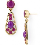 Be inspired by kate spade new york's decadent details. Crafted in 12-karat gold plate with inset stones, this pair of earrings is a pretty way to wear paisley.
