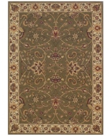 Evoking the strong look of ancient Sarouk rug designs, the Premier area rug from Dalyn is woven with intricate floral medallions in soft sage. Made in Egypt of durable polypropylene and shimmering polyester fibers, it provides any room with captivating texture and added dimension. Evoking the strong look of ancient Sarouk rug designs, the Premier area rug from Dalyn is woven with intricate floral medallions in soft sage. Made in Egypt of durable polypropylene and shimmering polyester fibers, it provides any room with captivating texture and added dimension.