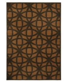 A simple, overlapping pattern in rich rust presents dramatic dimension in this Zanzibar area rug from Sphinx. Its streamlined, low-cut pile and durable construction offer a handsome, understated finish to any room. (Clearance) A simple, overlapping pattern in rich rust presents dramatic dimension in this Zanzibar area rug from Sphinx. Its streamlined, low-cut pile and durable construction offer a handsome, understated finish to any room. (Clearance)